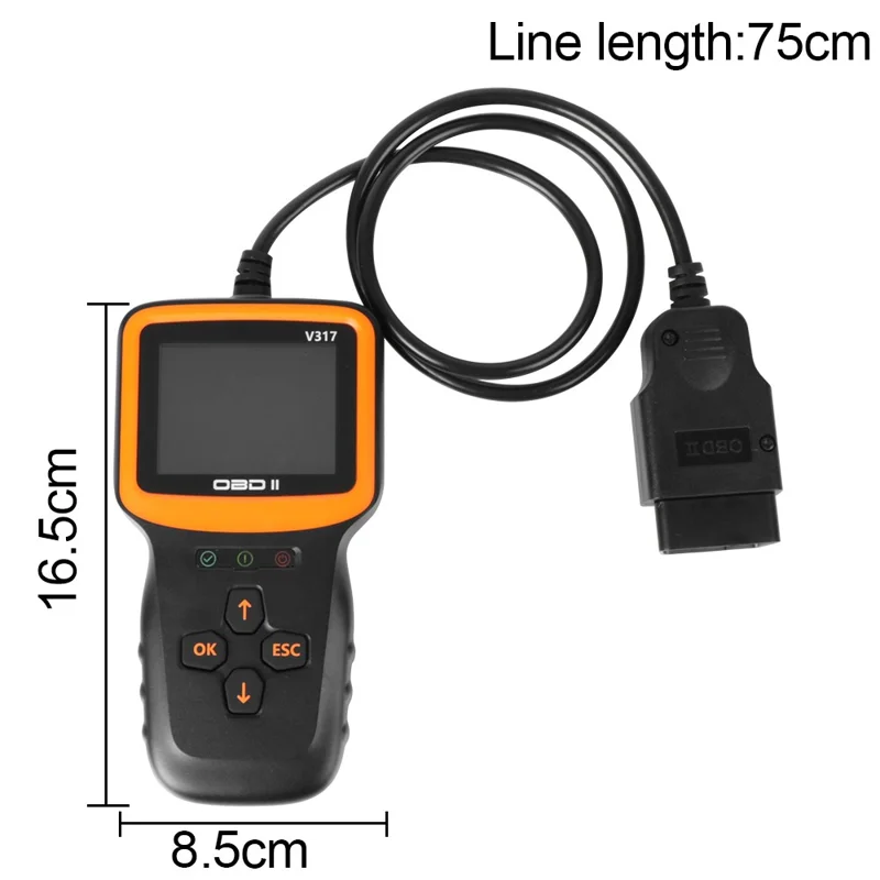 V317 OBD II Diagnostic Car Fault Detector Engine Tester Tool elm327 Car Reading Code Card Car Diagnostic Instrument