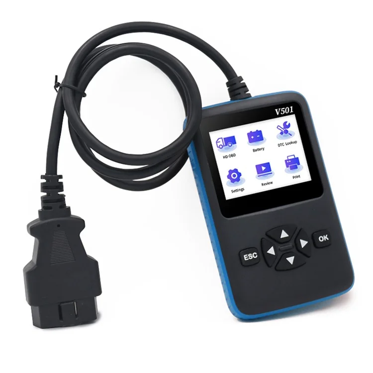 V501 OBD2 Caminhão a Diesel Diesel Diagnóstico Ferramenta Veículo Veículo Motor Código de Falha Reader Scanner Analyzer