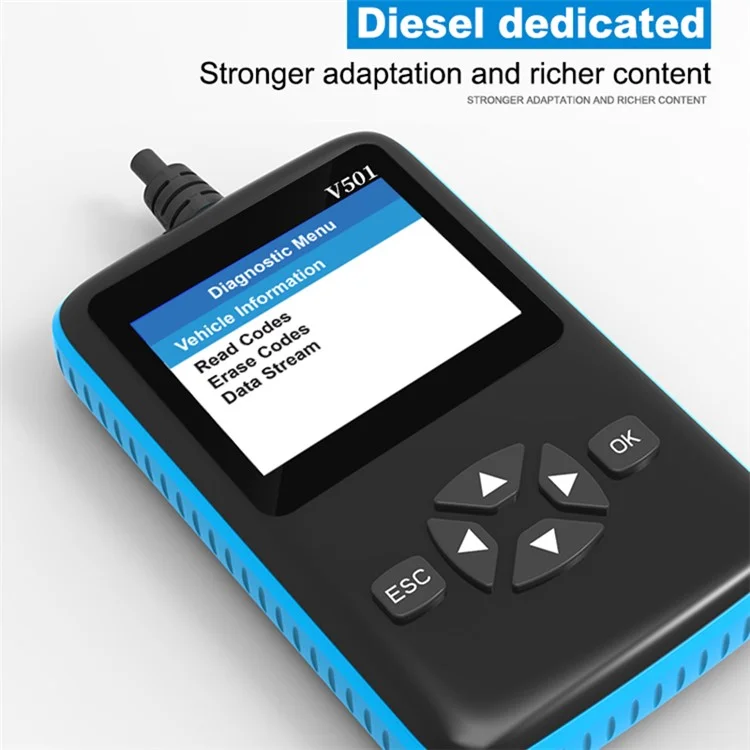 V501 OBD2 Auto Truck Auto Diesel Diagnostico Diagnostico Strumento Veicolo Giorna Codice Scanner Analyzer