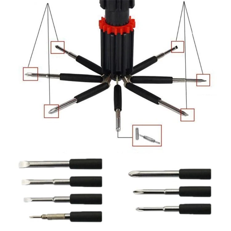 8 em 1 Martelo de Segurança para Carro com Cortador de Cinto de Segurança Multifuncional Chaves de Fenda Ferramentas para Carro com Luz LED