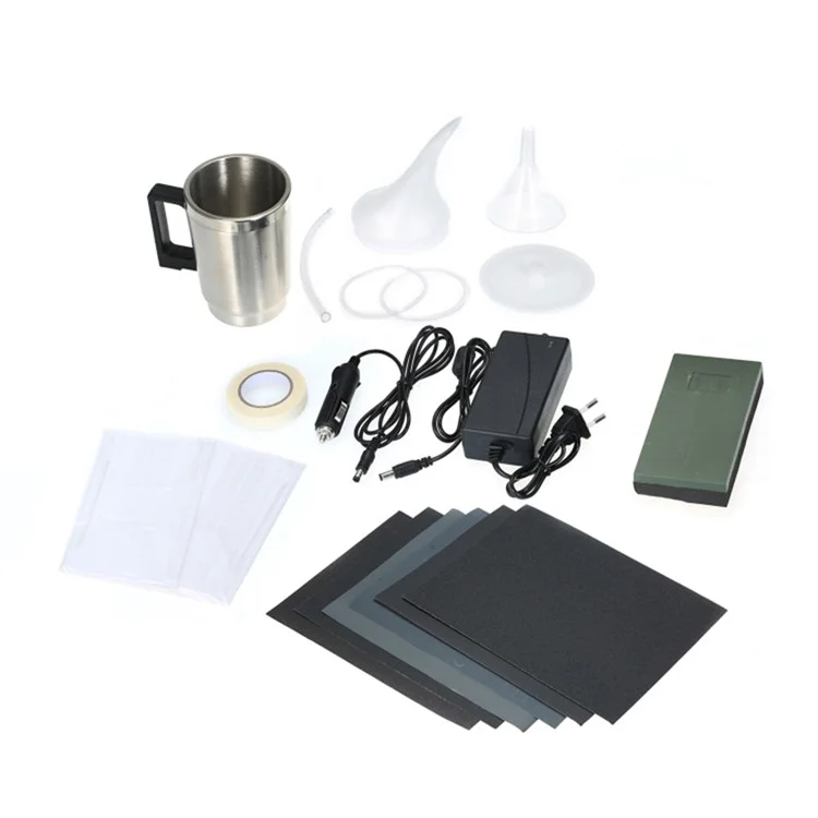 Набор для восстановления автомобильных фар Car Headlight Restoration Kit Auto Headlight Lens Glass Polish Restore Set Atomizing Cup Head Light Renovation Tools (Вилка для ЕС)