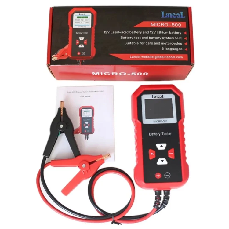 LANCOL Micro 500 Autobatterie-Tester 12V Lithium-Batterie-Test Digitaler Bleisäure-Batterie-Analysator