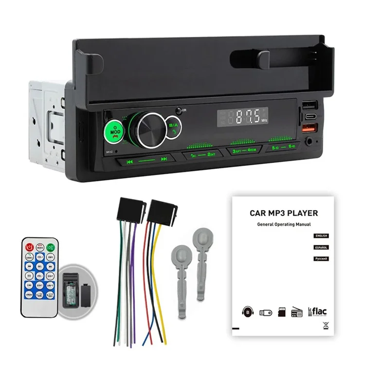 Lecteur multimédia MP3 Bluetooth pour voiture D160 avec radio FM et lecture de musique sans perte
