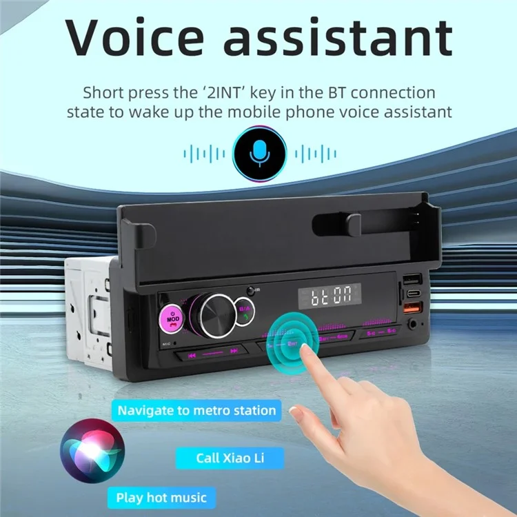 Lecteur multimédia MP3 Bluetooth pour voiture D160 avec radio FM et lecture de musique sans perte