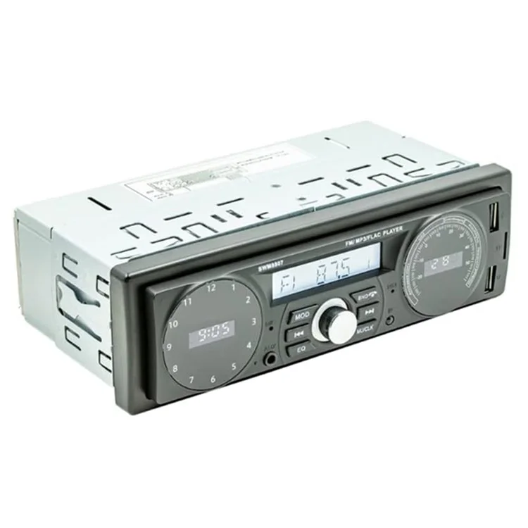 Lecteur MP3 Bluetooth universel pour voiture 8807 avec USB, fente pour carte TF et radio MP3 sans perte