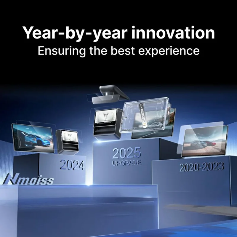 For Tesla Model 3 (2017-2023) / Model Y (2020-2025) Tempered Glass Film Car Display Navigation + Rearview Mirror Screen Protector - Transparent