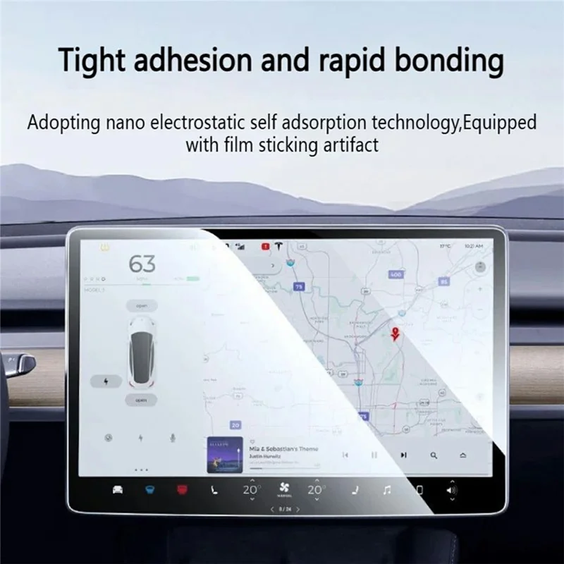 Матовая защитная пленка для экрана навигации Tesla Model 3 Highland, защитное стекло с антиотпечатками, без отпечатков пальцев