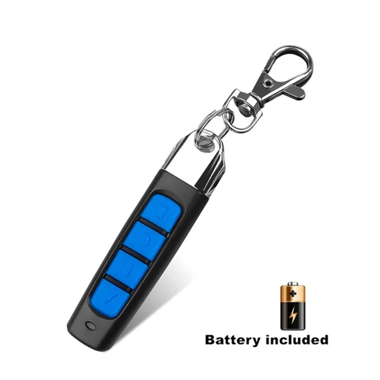 Controle Remoto Duplicador Sem Fio para Garagem de 4 Canais, 4 Chaves Clonagem de Código de Automóvel Azul