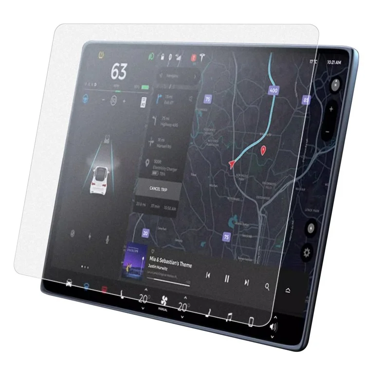 Pour Tesla Modèle 3 / Y Matte Affichage Affichage de Navigation Écran de Protecteur en Verre Trempé