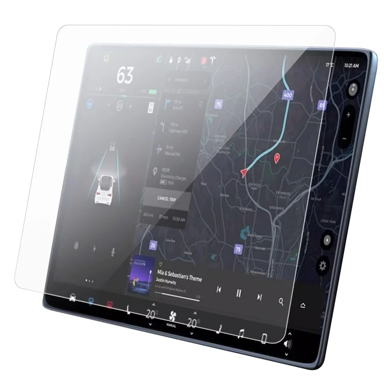 Für Tesla Model 3 / Y HD Klares Auto-Display-Navigationsbild-Schutzfolie aus gehärtetem Glas