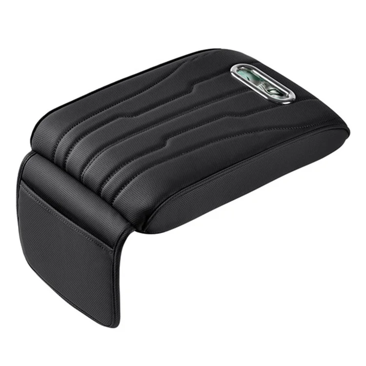 FSX001 Leder + Memory-Schaum Auto-Armlehnenbox Erhöhter Pad Auto-Armlehnenbox Abdeckung Taschentuchbox - Schwarz