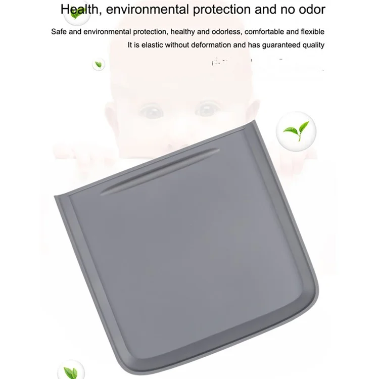 TSL74 For Tesla Model 3 / Y Silicone Car Armrest Anti-slip Cover Center Console Pad Automobile Waterproof Mat - Grey