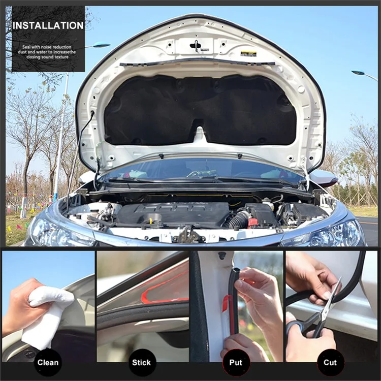 5 m de Grande Forme de Porte de Voiture de Voiture de Porte-cagoule Striot de Joint en Caoutchouc Isolation