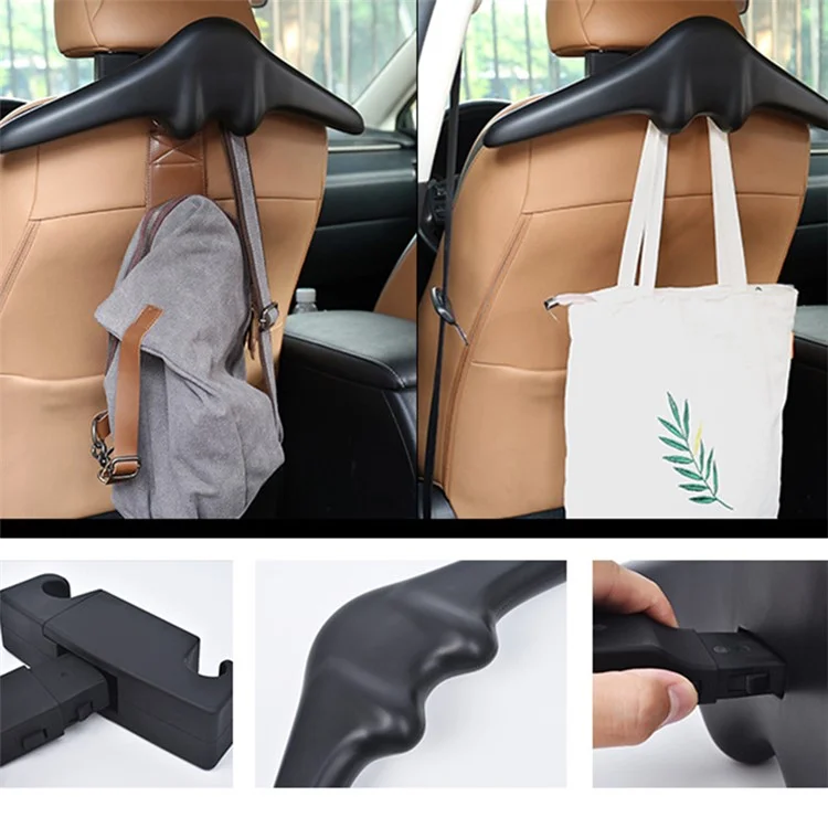 JY190 Car Seat Back Clothes PU Hanger Suit Coat Car Headrest Hanging Holder