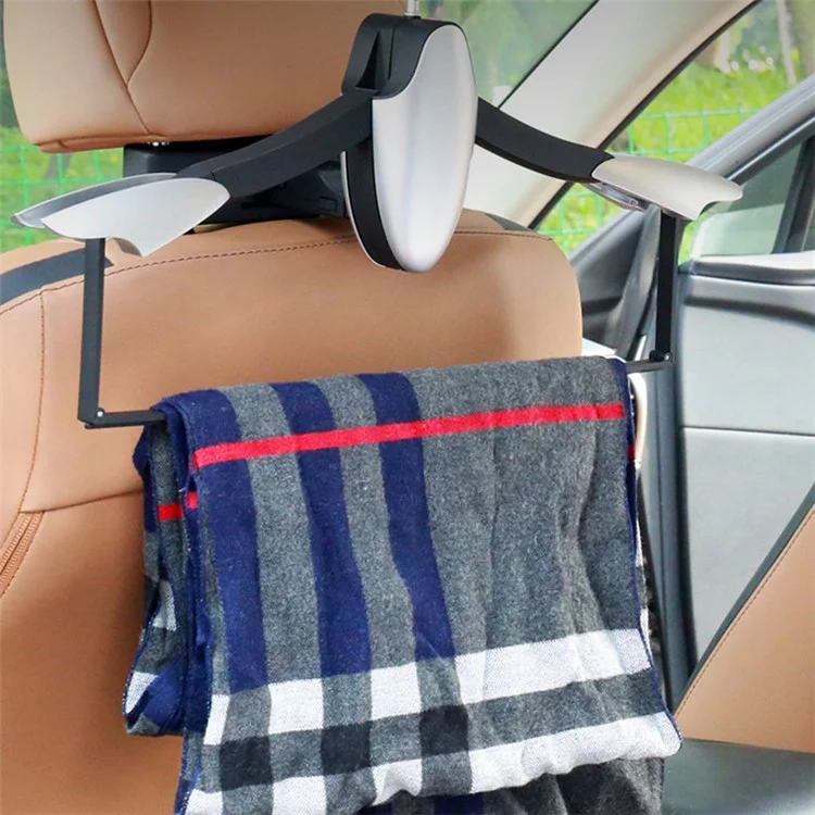 Foldable Penguin Shape Car Seat Clothes Hanger Suit Bag Car Headrest Hanging Holder - Silver