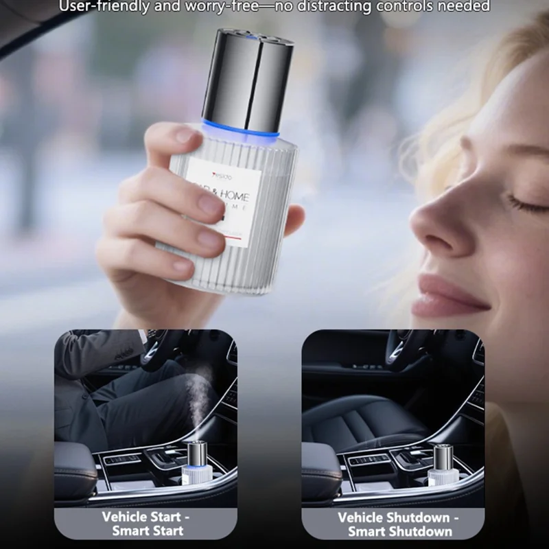 موزع عطور ذكي YESIDO VC16 للسيارة، قابل لإعادة الشحن عبر منفذ Type C، مع 5 أوضاع، معطّر هواء تلقائي