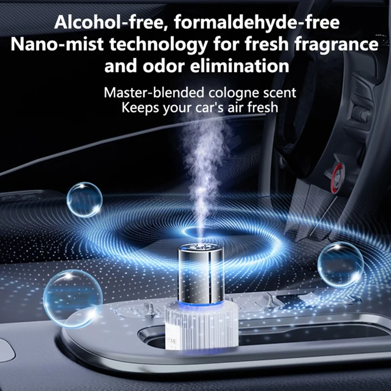 موزع عطور ذكي YESIDO VC16 للسيارة، قابل لإعادة الشحن عبر منفذ Type C، مع 5 أوضاع، معطّر هواء تلقائي