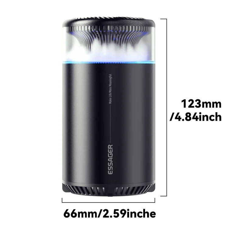 ESSAGER ES-XX01 Máquina de Aromaterapia para Carro, Névoa Perfumada, Difusor de Aromas, Ambientador de Ar - Aroma de Floresta de Nuvens