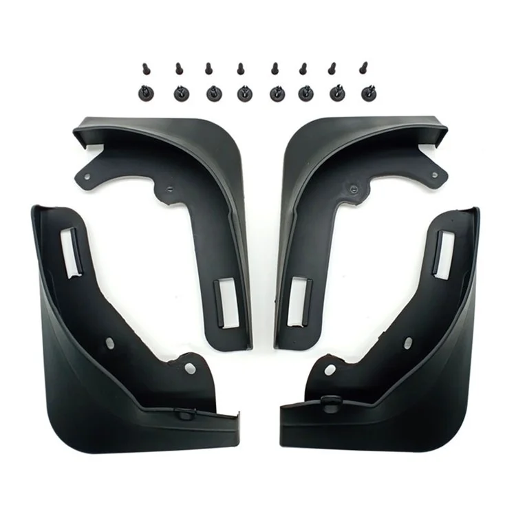 4PCS Pas de perçage Avant et Arrière Garde-boue Garde-boue pour Tesla Model Y - Noir Mat
