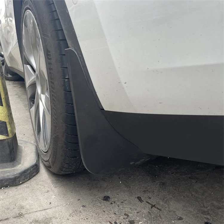 4PCS Pas de perçage Avant et Arrière Garde-boue Garde-boue pour Tesla Model Y - Noir Mat