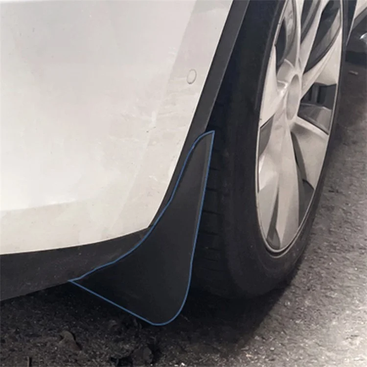 4PCS Pas de perçage Avant et Arrière Garde-boue Garde-boue pour Tesla Model Y - Noir Mat