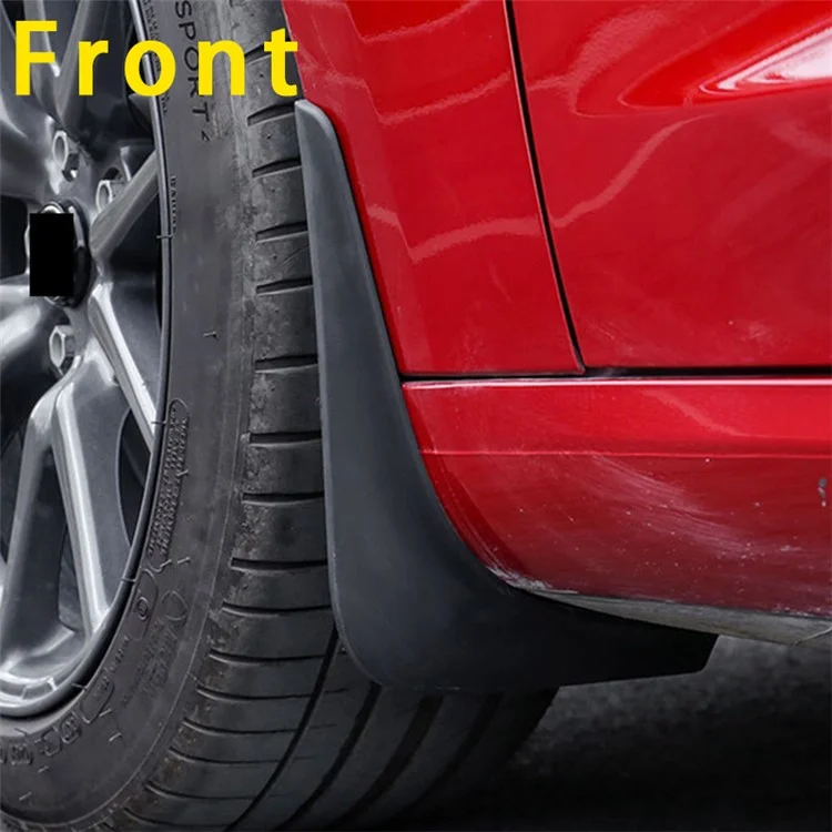 4PCS Pas de perçage Avant et Arrière Garde-boue Garde-boue pour Tesla Model Y - Noir Mat