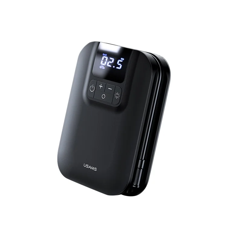 USAMS US-ZB215 Car Air Compressor Electric Tyre Tire Inflator Mini Digital Auto Air Inflatable Pump for Car Bicycle