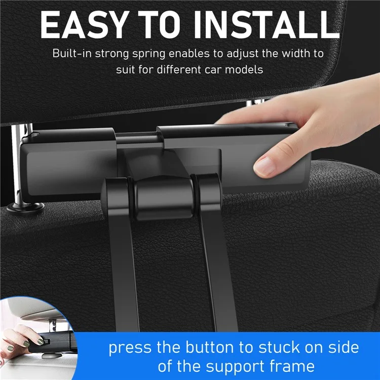 PB-48 Universal Car Headrest Back Seat Mount Phone Holder 5-12.9 Inches Phone Tablet Bracket