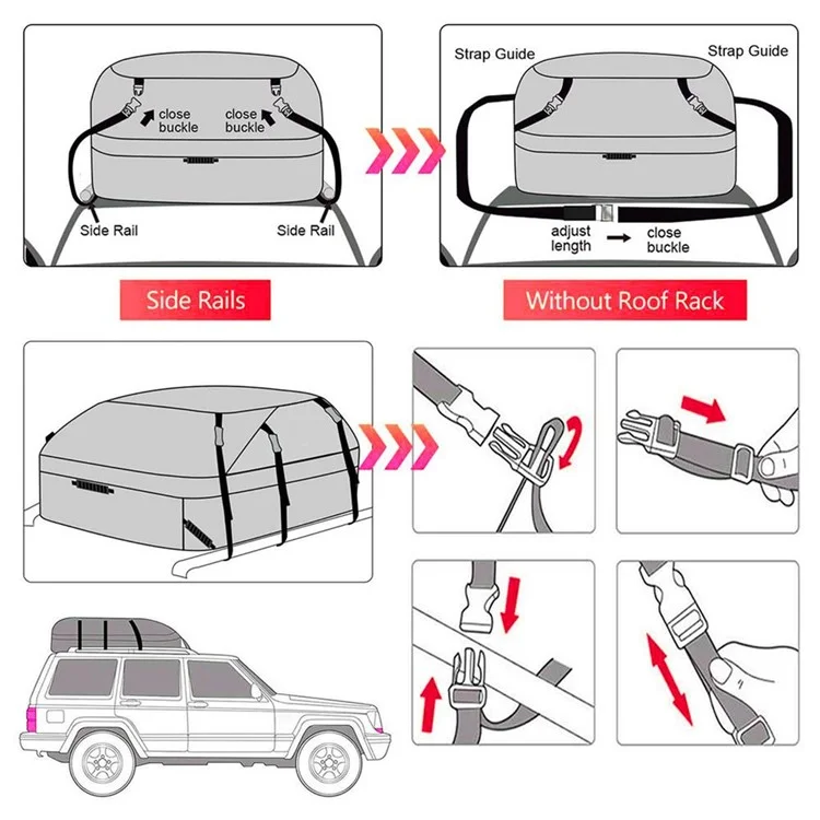 Bolsa de carga para teto do carro TJF125222 de 160x110x45cm, à prova d'água
