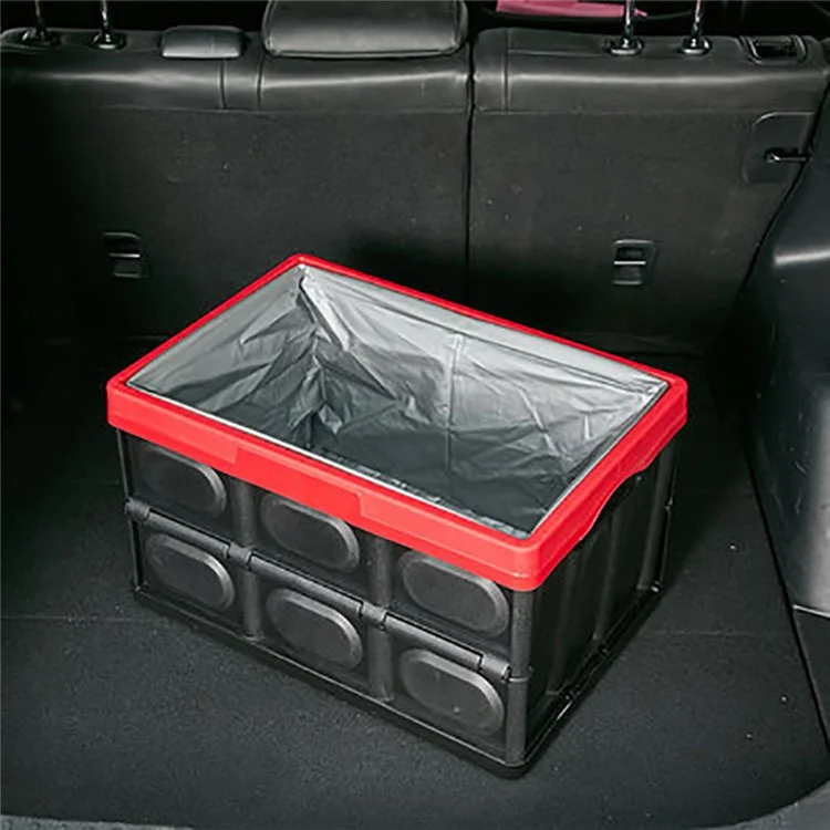 R-3641M Scatola di stoccaggio per auto di grandi dimensioni da 55 L Organizer multifunzionale pieghevole - Nero 