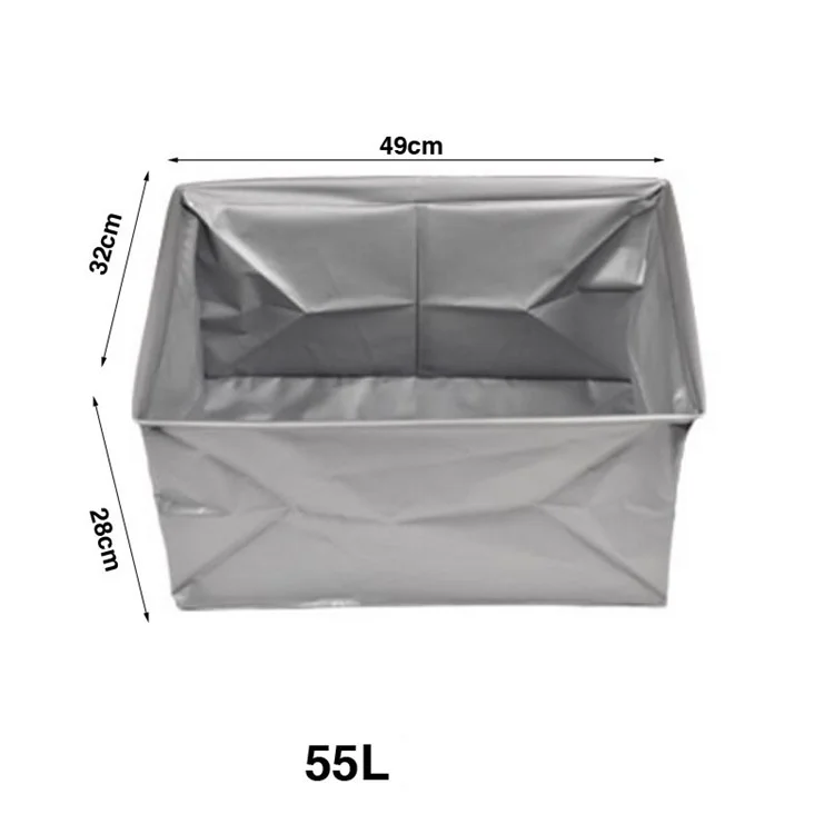 R-3641M Scatola di stoccaggio per auto di grandi dimensioni da 55 L Organizer multifunzionale pieghevole - Nero 