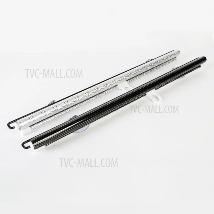 40*60cm Suction Cup Mount Automatic Retractable Sunshade Curtain Anti-UV Protection Truck Windshield Screen - Silver
