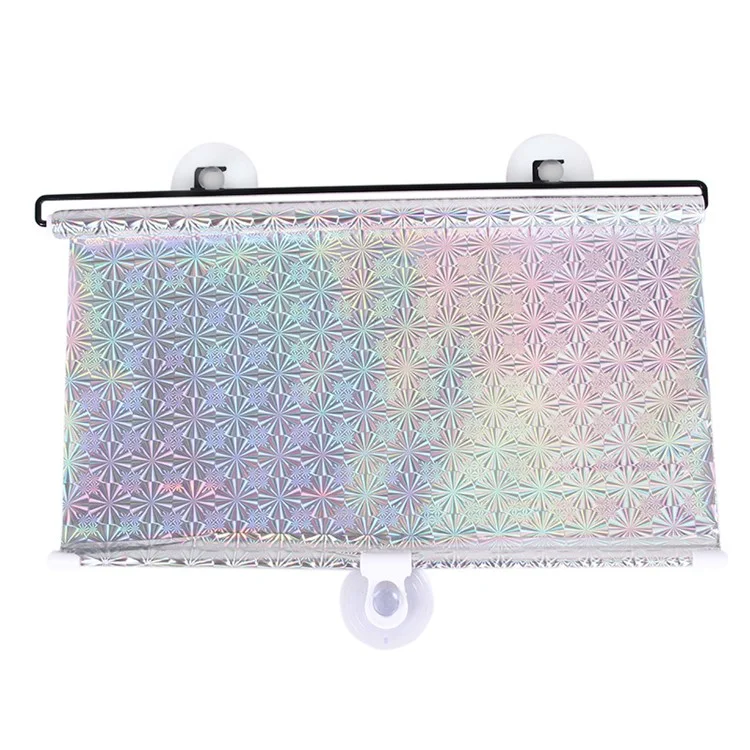 50*125cm Retractable Car Front Window Sunshade PVC Auto Window Anti-UV Protection Sun Visor - Silver