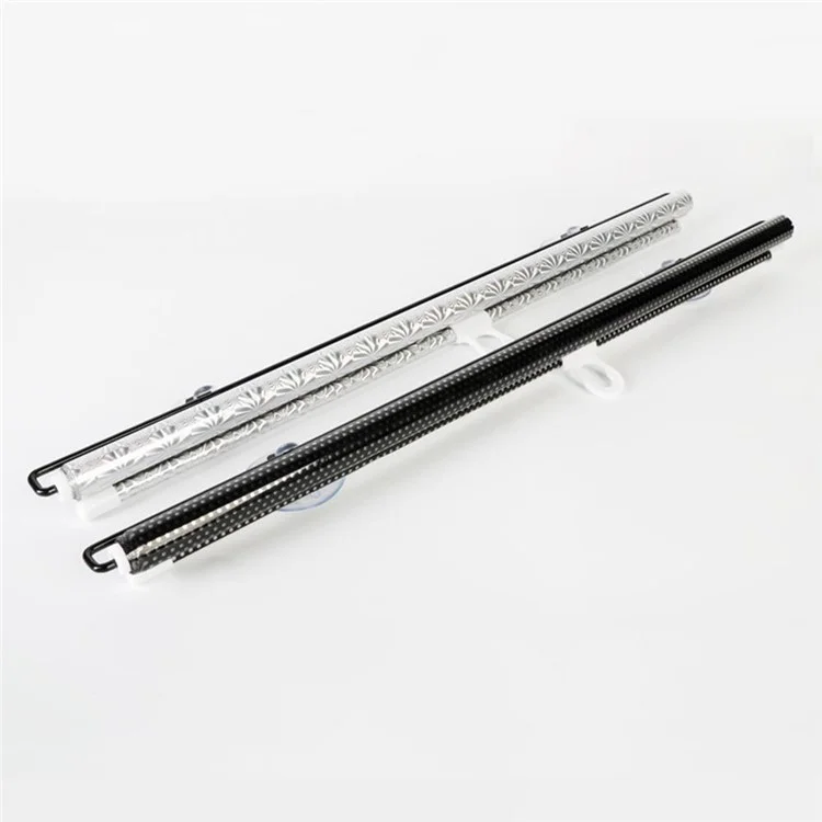 50*125cm Retractable Car Front Window Sunshade PVC Auto Window Anti-UV Protection Sun Visor - Silver