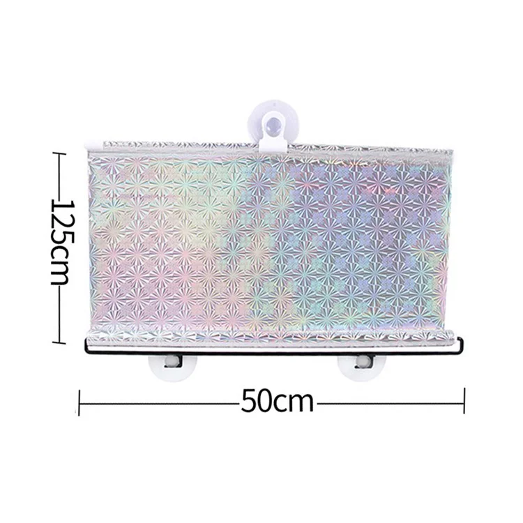 50*125cm Retractable Car Front Window Sunshade PVC Auto Window Anti-UV Protection Sun Visor - Silver