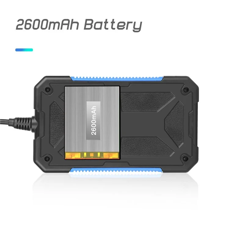P40 2m Hard Wire 4.3 inch Screen Industrial Endoscope 5.5mm HD 1080P Rechargeable Waterproof Inspection Camera with 6 LEDs - Azul