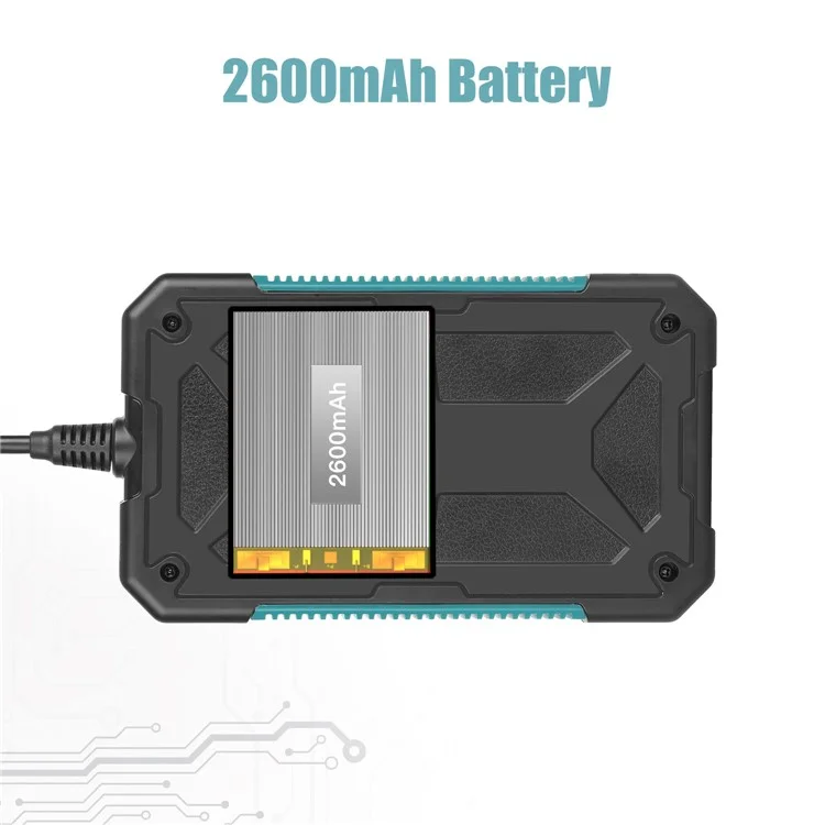 P40 2m Hardkabel 4,3 Zoll Bildschirm HD 1080P 9-LED Dual-Linsen Industrieendoskop Wiederaufladbare Wasserdichte Inspektionskamera - Bräunlich Grün