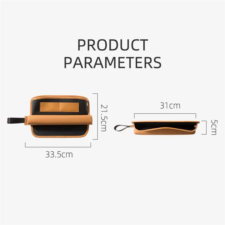 QUEES Car Seat Side Gap Storage Bag Organizer PU Leather Slit Pocket Filler - Khaki