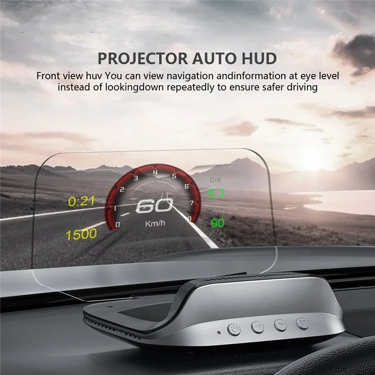 C3 OBD HUD Projetor Automático Navegação GPS Velocímetro Exibição Head Up Acessórios Eletrônicos Automotivos 