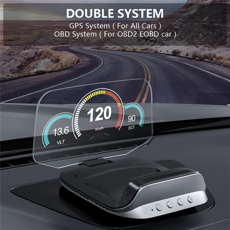 C3 OBD HUD Projetor Automático Navegação GPS Velocímetro Exibição Head Up Acessórios Eletrônicos Automotivos 