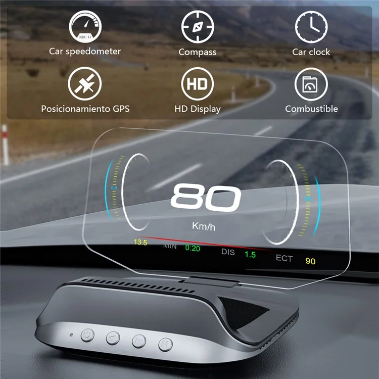 C3 OBD HUD Projetor Automático Navegação GPS Velocímetro Exibição Head Up Acessórios Eletrônicos Automotivos 
