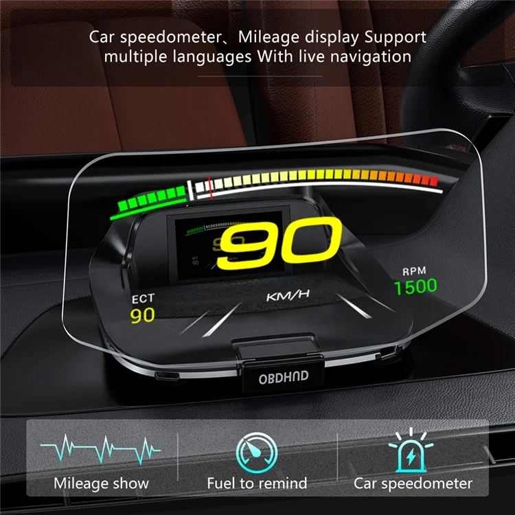 C3 OBD HUD Projetor Automático Navegação GPS Velocímetro Exibição Head Up Acessórios Eletrônicos Automotivos 