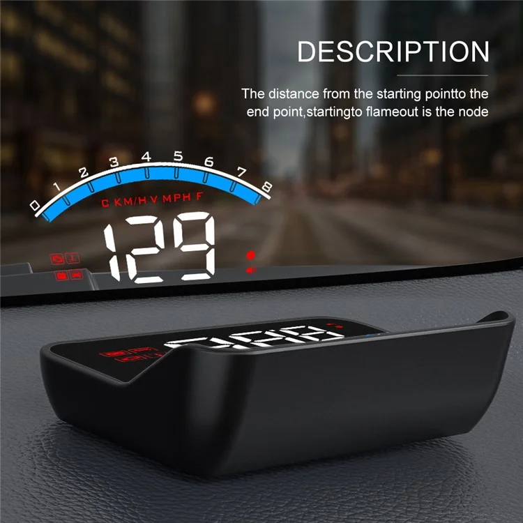 M6S Multifuncional De 3.5 Polegadas Screen Screen Up Display Carro Eletrônico HUD Windshield Projetor Overpeed Security Alarme