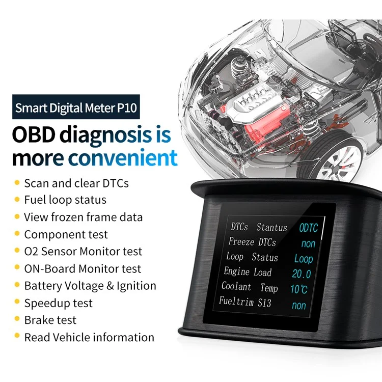P10 Car Digital Speedometer Head Up Display On-Board Computer Fuel Consumption Auto Electronic Accessories