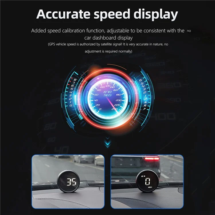 G1 Acessórios Eletrônicos de Carro HUD Cabeça Exibir GPS Digital Auto Speedometer Oversceed Alarm Windshield Projector - Branco