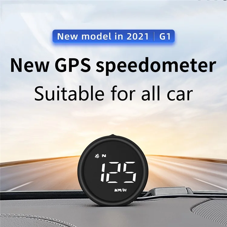 Accesorios de Automóviles Electrónicos G1 HUD Head Up Display GPS Digital Auto Speedometer Excelente de Alarma Del Parabrisas Proyector - Blanco