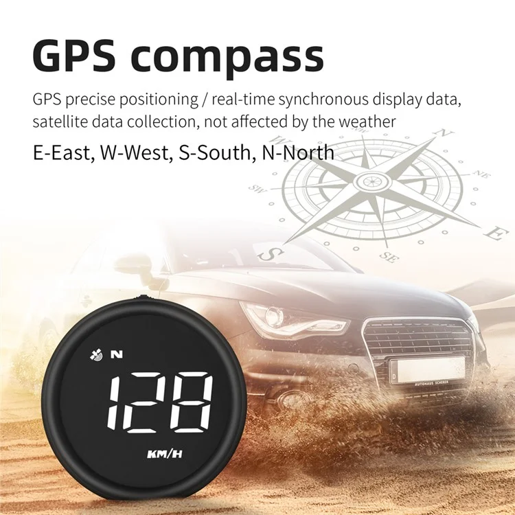 Accesorios de Automóviles Electrónicos G1 HUD Head Up Display GPS Digital Auto Speedometer Excelente de Alarma Del Parabrisas Proyector - Blanco