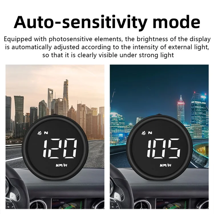 G1 Electronic Car Accessories HUD Head Up Display GPS Digital Auto Speedometer Overspeed Alarm Windshield Projector - Green