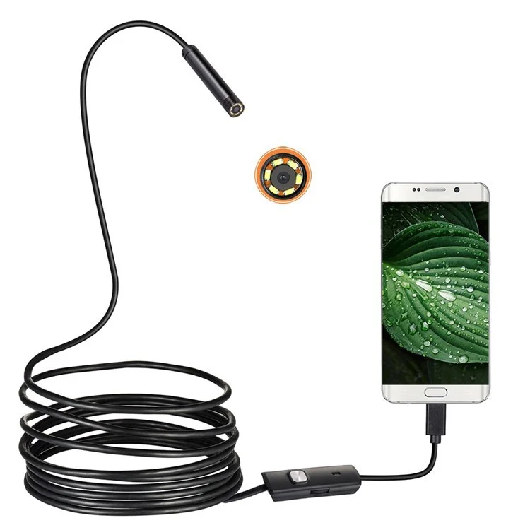 1m USB -инспекционная Камера Borescope Camera с 5,5 мм / 6 Светодиодных Фонарей Для Android Windows IP67 Водонепроницаемый Эндоскоп Смартфонов