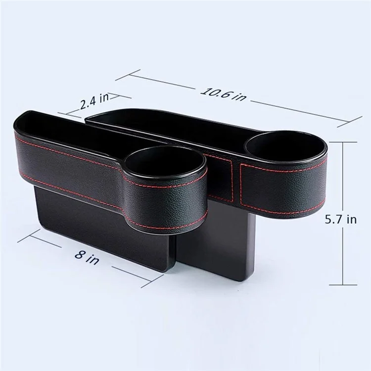 AC-ON-041 Caixa de Armazenamento de Costura de Assento de Carro Multifuncional Organizador de Espaço entre Assentos - Lado do Motorista